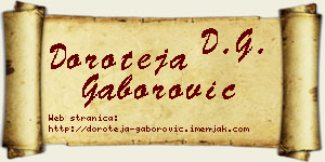Doroteja Gaborović vizit kartica
